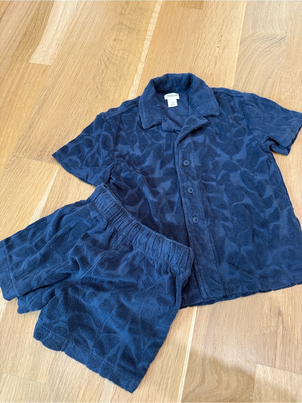 Kids Navy Blue Terry Set
